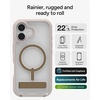 image:imageZAGG Rainier Case with Kickstand for iPhone 17 Pro Max  Green Sea Kelp Graphene 22ft 7m Drop Protection Lanyard Attach Points MagSafe Wireless Charging Compatible 2Piece Design Phone CaseGray Sandstone