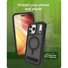 image:imageZAGG Rainier Case with Kickstand for iPhone 17 Pro Max  Green Sea Kelp Graphene 22ft 7m Drop Protection Lanyard Attach Points MagSafe Wireless Charging Compatible 2Piece Design Phone CaseSmoke Black
