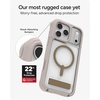 image:imageZAGG Rainier Case with Kickstand for iPhone 17 Pro Max  Green Sea Kelp Graphene 22ft 7m Drop Protection Lanyard Attach Points MagSafe Wireless Charging Compatible 2Piece Design Phone CaseGray Sandstone