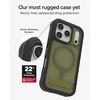 image:imageZAGG Rainier Case with Kickstand for iPhone 17 Pro Max  Green Sea Kelp Graphene 22ft 7m Drop Protection Lanyard Attach Points MagSafe Wireless Charging Compatible 2Piece Design Phone CaseGreen Sea Kelp