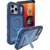 image:imageZAGG Rainier Case with Kickstand for iPhone 17 Pro Max  Green Sea Kelp Graphene 22ft 7m Drop Protection Lanyard Attach Points MagSafe Wireless Charging Compatible 2Piece Design Phone CaseBlue Cobalt Horizon