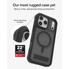 image:imageZAGG Rainier Case with Kickstand for iPhone 17 Pro Max  Green Sea Kelp Graphene 22ft 7m Drop Protection Lanyard Attach Points MagSafe Wireless Charging Compatible 2Piece Design Phone CaseSmoke Black