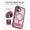 image:imageZAGG Rainier Case with Kickstand for iPhone 17 Pro Max  Green Sea Kelp Graphene 22ft 7m Drop Protection Lanyard Attach Points MagSafe Wireless Charging Compatible 2Piece Design Phone CaseRed Black Cherry