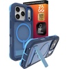 image:imageZAGG Rainier Case with Kickstand for iPhone 17 Pro Max  Green Sea Kelp Graphene 22ft 7m Drop Protection Lanyard Attach Points MagSafe Wireless Charging Compatible 2Piece Design Phone CaseBlue Cobalt Horizon