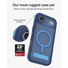 image:imageZAGG Rainier Case with Kickstand for iPhone 17 Pro Max  Green Sea Kelp Graphene 22ft 7m Drop Protection Lanyard Attach Points MagSafe Wireless Charging Compatible 2Piece Design Phone CaseBlue Cobalt Horizon