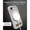 image:imageZAGG Rainier Case with Kickstand for iPhone 17 Pro Max  Green Sea Kelp Graphene 22ft 7m Drop Protection Lanyard Attach Points MagSafe Wireless Charging Compatible 2Piece Design Phone CaseGray Sandstone