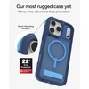 image:imageZAGG Rainier Case with Kickstand for iPhone 17 Pro Max  Green Sea Kelp Graphene 22ft 7m Drop Protection Lanyard Attach Points MagSafe Wireless Charging Compatible 2Piece Design Phone CaseBlue Cobalt Horizon