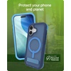image:imageZAGG Rainier Case with Kickstand for iPhone 17 Pro Max  Green Sea Kelp Graphene 22ft 7m Drop Protection Lanyard Attach Points MagSafe Wireless Charging Compatible 2Piece Design Phone CaseBlue Cobalt Horizon