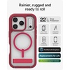 image:imageZAGG Rainier Case with Kickstand for iPhone 17 Pro Max  Green Sea Kelp Graphene 22ft 7m Drop Protection Lanyard Attach Points MagSafe Wireless Charging Compatible 2Piece Design Phone CaseRed Black Cherry