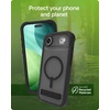 image:imageZAGG Rainier Case with Kickstand for iPhone 17 Pro Max  Green Sea Kelp Graphene 22ft 7m Drop Protection Lanyard Attach Points MagSafe Wireless Charging Compatible 2Piece Design Phone CaseSmoke Black