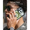 image:imageZAGG Rainier Case with Kickstand for iPhone 17 Pro Max  Green Sea Kelp Graphene 22ft 7m Drop Protection Lanyard Attach Points MagSafe Wireless Charging Compatible 2Piece Design Phone CaseSmoke Black