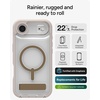 image:imageZAGG Rainier Case with Kickstand for iPhone 17 Pro Max  Green Sea Kelp Graphene 22ft 7m Drop Protection Lanyard Attach Points MagSafe Wireless Charging Compatible 2Piece Design Phone CaseGray Sandstone