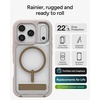 image:imageZAGG Rainier Case with Kickstand for iPhone 17 Pro Max  Green Sea Kelp Graphene 22ft 7m Drop Protection Lanyard Attach Points MagSafe Wireless Charging Compatible 2Piece Design Phone CaseGray Sandstone