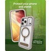 image:imageZAGG Rainier Case with Kickstand for iPhone 17 Pro Max  Green Sea Kelp Graphene 22ft 7m Drop Protection Lanyard Attach Points MagSafe Wireless Charging Compatible 2Piece Design Phone CaseGray Sandstone