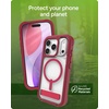 image:imageZAGG Rainier Case with Kickstand for iPhone 17 Pro Max  Green Sea Kelp Graphene 22ft 7m Drop Protection Lanyard Attach Points MagSafe Wireless Charging Compatible 2Piece Design Phone CaseRed Black Cherry