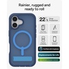 image:imageZAGG Rainier Case with Kickstand for iPhone 17 Pro Max  Green Sea Kelp Graphene 22ft 7m Drop Protection Lanyard Attach Points MagSafe Wireless Charging Compatible 2Piece Design Phone CaseBlue Cobalt Horizon