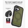 image:imageZAGG Rainier Case with Kickstand for iPhone 17 Pro Max  Green Sea Kelp Graphene 22ft 7m Drop Protection Lanyard Attach Points MagSafe Wireless Charging Compatible 2Piece Design Phone CaseGreen Sea Kelp