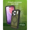 image:imageZAGG Rainier Case with Kickstand for iPhone 17 Pro Max  Green Sea Kelp Graphene 22ft 7m Drop Protection Lanyard Attach Points MagSafe Wireless Charging Compatible 2Piece Design Phone CaseGreen Sea Kelp