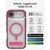 image:imageZAGG Rainier Case with Kickstand for iPhone 17 Pro Max  Green Sea Kelp Graphene 22ft 7m Drop Protection Lanyard Attach Points MagSafe Wireless Charging Compatible 2Piece Design Phone CaseRed Black Cherry