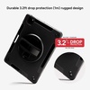 image:imageZAGG Rugged Tablet Case for iPad Air 13 M5 M4 M3 M2  Protective 360 Rotating Hand Strap Integrated Kickstand DropProof Ideal for Business Warehouse and Field Use BlackiPad Pro 13 M4