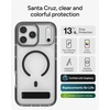 image:imageZAGG Santa Cruz Snap Case with Kickstand for iPhone 17 Pro Max  Titanium Drop Protection 13ft4m MagSafe Charging Compatible ClearGuard AntiYellowing Technology Scratch Resistant Phone CaseBlack