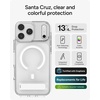 image:imageZAGG Santa Cruz Snap Case with Kickstand for iPhone 17 Pro Max  Titanium Drop Protection 13ft4m MagSafe Charging Compatible ClearGuard AntiYellowing Technology Scratch Resistant Phone CaseWhite