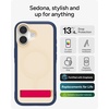 image:imageZAGG Sedona Snap Case with Kickstand for iPhone 17 Pro  Pitch Black Drop Protection 13ft4m MultiLayer Protection with Camera Button MagSafe Phone Case with ImpactAbsorbing BumpersRed  Light Cream   Blue
