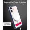 image:imageZAGG Sedona Snap Case with Kickstand for iPhone 17 Pro  Pitch Black Drop Protection 13ft4m MultiLayer Protection with Camera Button MagSafe Phone Case with ImpactAbsorbing BumpersRed  Light Cream   Blue