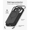 image:imageZAGG Sedona Snap Case with Kickstand for iPhone 17 Pro  Pitch Black Drop Protection 13ft4m MultiLayer Protection with Camera Button MagSafe Phone Case with ImpactAbsorbing BumpersFlood Black