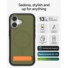 image:imageZAGG Sedona Snap Case with Kickstand for iPhone 17 Pro  Pitch Black Drop Protection 13ft4m MultiLayer Protection with Camera Button MagSafe Phone Case with ImpactAbsorbing BumpersGreen Sea Kelp