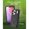 image:imageZAGG Sedona Snap Case with Kickstand for iPhone 17 Pro  Pitch Black Drop Protection 13ft4m MultiLayer Protection with Camera Button MagSafe Phone Case with ImpactAbsorbing BumpersPitch Black
