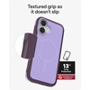 image:imageZAGG Sedona Snap Case with Kickstand for iPhone 17 Pro  Pitch Black Drop Protection 13ft4m MultiLayer Protection with Camera Button MagSafe Phone Case with ImpactAbsorbing BumpersPurple Dusty Grape