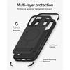image:imageZAGG Sedona Snap Case with Kickstand for iPhone 17 Pro  Pitch Black Drop Protection 13ft4m MultiLayer Protection with Camera Button MagSafe Phone Case with ImpactAbsorbing BumpersPitch Black