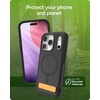 image:imageZAGG Sedona Snap Case with Kickstand for iPhone 17 Pro  Pitch Black Drop Protection 13ft4m MultiLayer Protection with Camera Button MagSafe Phone Case with ImpactAbsorbing BumpersFlood Black