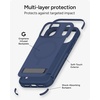 image:imageZAGG Sedona Snap Case with Kickstand for iPhone 17 Pro  Pitch Black Drop Protection 13ft4m MultiLayer Protection with Camera Button MagSafe Phone Case with ImpactAbsorbing BumpersNavy Blue