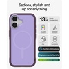 image:imageZAGG Sedona Snap Case with Kickstand for iPhone 17 Pro  Pitch Black Drop Protection 13ft4m MultiLayer Protection with Camera Button MagSafe Phone Case with ImpactAbsorbing BumpersPurple Dusty Grape