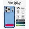 image:imageZAGG Sedona Snap Case with Kickstand for iPhone 17 Pro  Pitch Black Drop Protection 13ft4m MultiLayer Protection with Camera Button MagSafe Phone Case with ImpactAbsorbing BumpersBlue Royal Ember