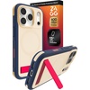 image:imageZAGG Sedona Snap Case with Kickstand for iPhone 17 Pro  Pitch Black Drop Protection 13ft4m MultiLayer Protection with Camera Button MagSafe Phone Case with ImpactAbsorbing BumpersRed  Light Cream   Blue