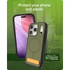 image:imageZAGG Sedona Snap Case with Kickstand for iPhone 17 Pro  Pitch Black Drop Protection 13ft4m MultiLayer Protection with Camera Button MagSafe Phone Case with ImpactAbsorbing BumpersGreen Sea Kelp