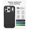 image:imageZAGG Sedona Snap Case with Kickstand for iPhone 17 Pro  Pitch Black Drop Protection 13ft4m MultiLayer Protection with Camera Button MagSafe Phone Case with ImpactAbsorbing BumpersPitch Black