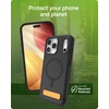 image:imageZAGG Sedona Snap Case with Kickstand for iPhone 17 Pro  Pitch Black Drop Protection 13ft4m MultiLayer Protection with Camera Button MagSafe Phone Case with ImpactAbsorbing BumpersFlood Black