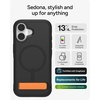 image:imageZAGG Sedona Snap Case with Kickstand for iPhone 17 Pro  Pitch Black Drop Protection 13ft4m MultiLayer Protection with Camera Button MagSafe Phone Case with ImpactAbsorbing BumpersFlood Black
