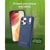 image:imageZAGG Sedona Snap Case with Kickstand for iPhone 17 Pro  Pitch Black Drop Protection 13ft4m MultiLayer Protection with Camera Button MagSafe Phone Case with ImpactAbsorbing BumpersNavy Blue