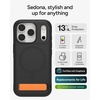 image:imageZAGG Sedona Snap Case with Kickstand for iPhone 17 Pro  Pitch Black Drop Protection 13ft4m MultiLayer Protection with Camera Button MagSafe Phone Case with ImpactAbsorbing BumpersFlood Black