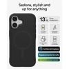 image:imageZAGG Sedona Snap Case with Kickstand for iPhone 17 Pro  Pitch Black Drop Protection 13ft4m MultiLayer Protection with Camera Button MagSafe Phone Case with ImpactAbsorbing BumpersFlood Black