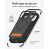 image:imageZAGG Sedona Snap Case with Kickstand for iPhone 17 Pro  Pitch Black Drop Protection 13ft4m MultiLayer Protection with Camera Button MagSafe Phone Case with ImpactAbsorbing BumpersFlood Black