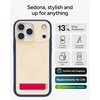 image:imageZAGG Sedona Snap Case with Kickstand for iPhone 17 Pro  Pitch Black Drop Protection 13ft4m MultiLayer Protection with Camera Button MagSafe Phone Case with ImpactAbsorbing BumpersRed  Light Cream   Blue