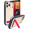 image:imageZAGG Sedona Snap Case with Kickstand for iPhone 17 Pro  Pitch Black Drop Protection 13ft4m MultiLayer Protection with Camera Button MagSafe Phone Case with ImpactAbsorbing BumpersRed  Light Cream   Blue