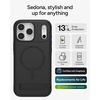 image:imageZAGG Sedona Snap Case with Kickstand for iPhone 17 Pro  Pitch Black Drop Protection 13ft4m MultiLayer Protection with Camera Button MagSafe Phone Case with ImpactAbsorbing BumpersPitch Black