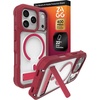 image:imageZAGG Rainier Case with Kickstand for iPhone 17 Pro Max  Gray Sandstone Graphene 22ft 7m Drop Protection Lanyard Attach Points MagSafe Wireless Charging Compatible 2Piece Design Phone CaseRed Black Cherry